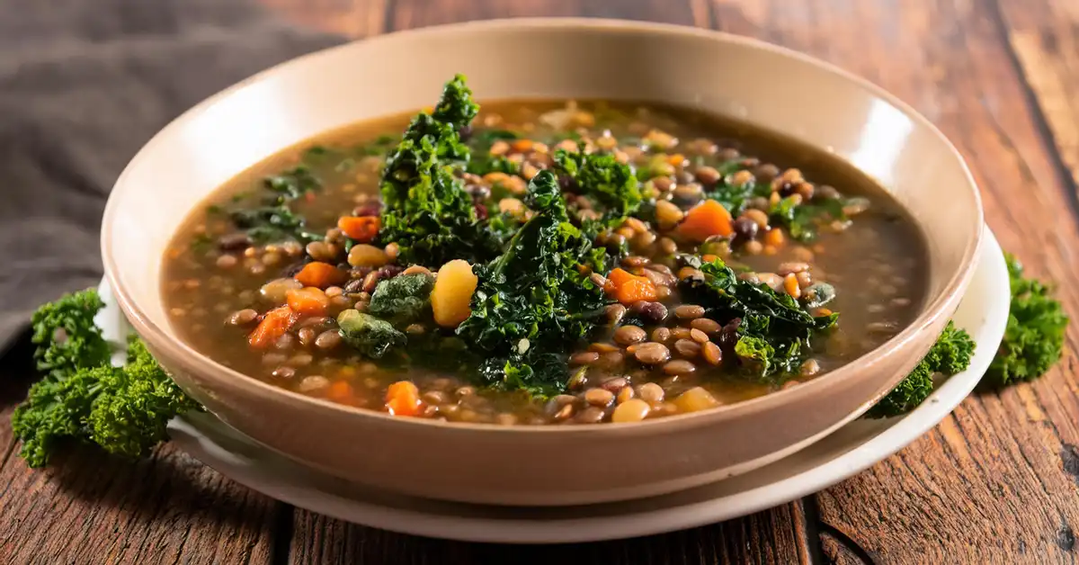 Zuppa di lenticchie e cavolo nero